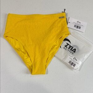 ZYIA Dandelion Ribbed Hi-waisted Bikini Bottoms 2068S